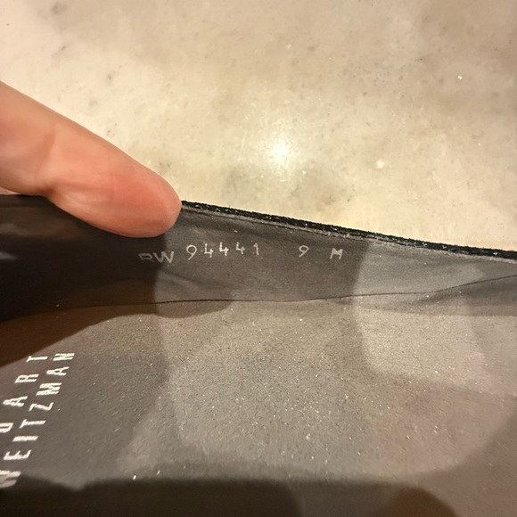 Stuart Weitzman Proper Goosebump Bow Women's Black Wedge Pumps Size 9 - Picture 6 of 6